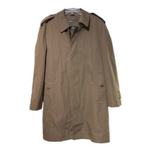 Oleg Cassini Mens Brown Removable Lining Trench Over Coat Size 40R - $29.99