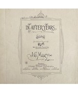 In After Years Waltz 1891 Sheet Music Victorian J.C. Macy Oliver Ditson ... - $69.99