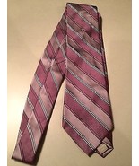 Michael Kors Men&#39;s Tie 2 Tone Pink Stripe Silk Neck Tie - £14.70 GBP