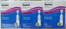 NEW 3 Pk Bosch + Lomb Boston One Step Liquid Enzymatic Cleaner Protein Remover  - £23.67 GBP