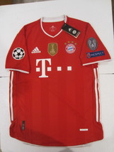 Robert Lewandowski FC Bayern Munich UCL Match Red Home Soccer Jersey 2020-2021 - £86.00 GBP