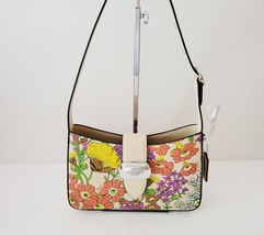 Coach CR161 Garden Floral Embossed Leather Eliza Shoulder Bag Handbag Iv... - £143.44 GBP
