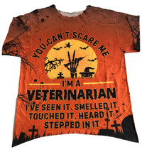 Vintage Graphic Tee veterinarian Halloween t Shirt custome size L - £13.14 GBP