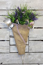 Beautiful Lavender Bouquet Floral Wreath Gift Set unique handmade - £82.59 GBP