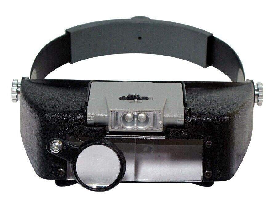 Jewelers Head Headband Magnifier LED Illuminated Visor Magnifying Glasse... - $13.84