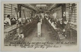 Harrisburg Pa JERAULD SHOE Co. Market St Interior View Early udb Postcard N11 - $17.99