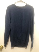 NEW Burton&#39;s Of London Men&#39;s Cotton Pullover Light Sweater Crew Neck Blu... - $18.80