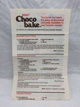 Vintage Nestle Choco Bake Recipes - $14.84