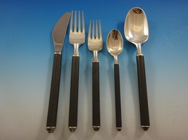 Black by Rosenthal Sterling Silver and Porcelain Flatware Service Set 50 Pcs - £3,523.69 GBP