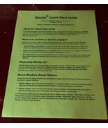 WIN-ZIP QUICK START GUIDE INSTRUCTION MANUAL (4 PAGES) - $6.00
