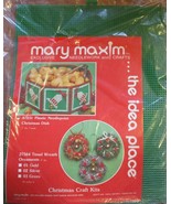 Mary Maxim Plastic Needlepoint Christmas Dish Christmas Craft Kit - $16.82