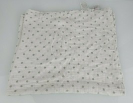 Aden + Anais Baby Blanket White Gray Polka Dot Circle Spot Cotton Muslin Wrap - $34.64
