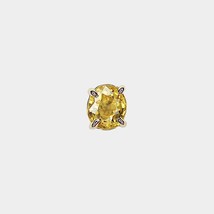 Yellow Zircon Single Stud Earring, Set in 14k Yellow Gold - £234.62 GBP