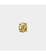Yellow Zircon Single Stud Earring, Set in 14k Yellow Gold - £239.58 GBP