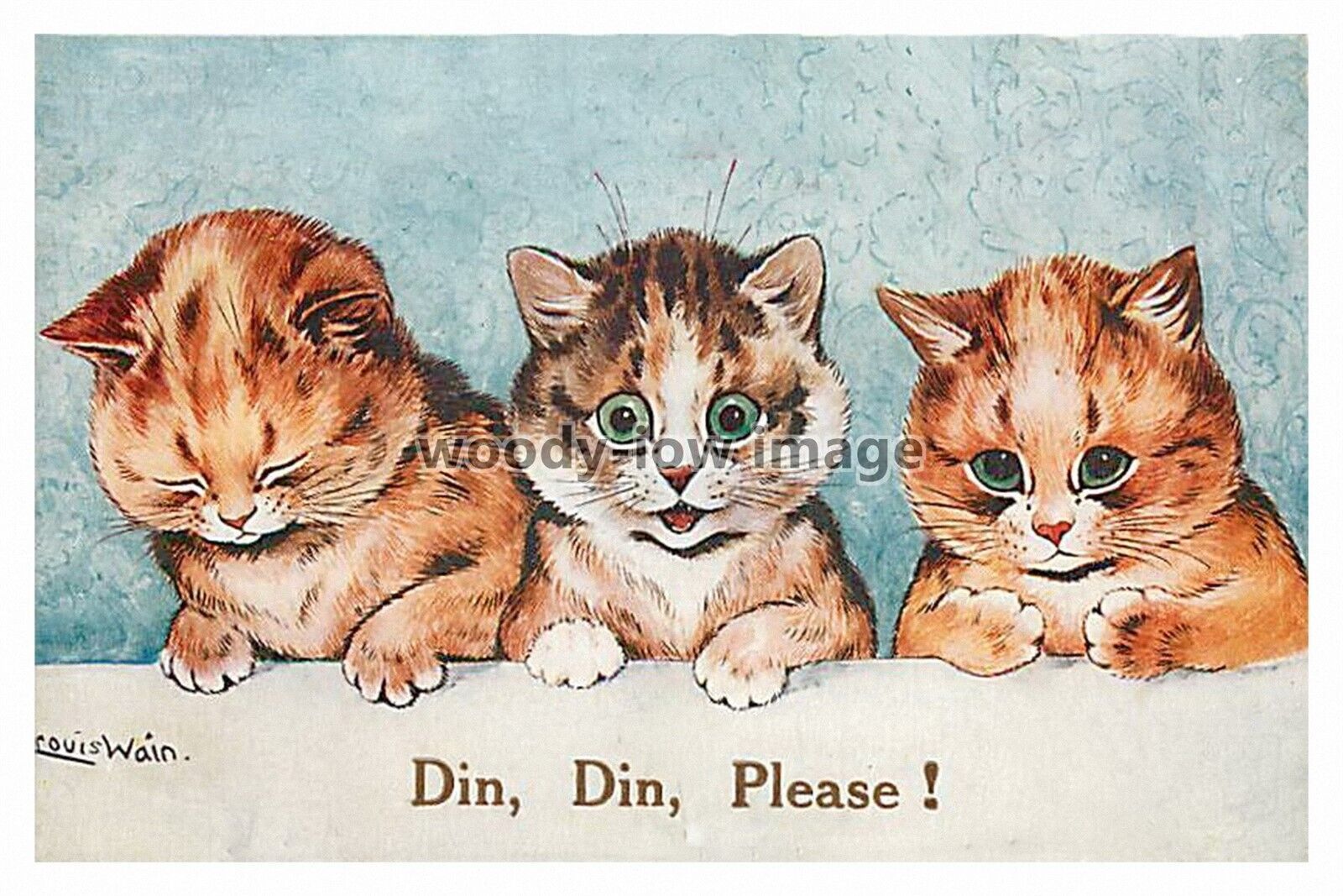 rp10187 - Louis Wain Cats - Din Din Please - print 6x4 - $2.89