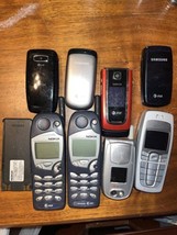 Vintage Cell Phones Nokia Lg Sanyo SamsungLot of 8 And 1 Nokia Battery  ... - $22.18