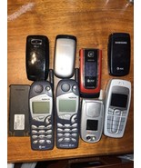 Vintage Cell Phones Nokia Lg Sanyo SamsungLot of 8 And 1 Nokia Battery  ... - $418.04 MXN