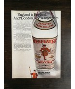 Vintage 1969 Beefeater London Distilled Dry Gin Full Page Original Ad 324 - £5.44 GBP