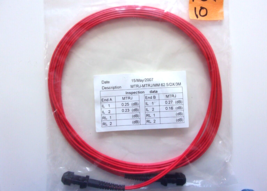 NEW 3M RED FIBER OPTIC CABLE REF #DHH0449 MTRJ MTRJ MM 62.5 DX 3M - $9.94