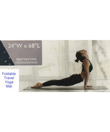  Folding Yoga Mat Travel Mat   24&quot; x 68&quot; Yoga Pilates Workout Fitness Ex... - $32.39 CAD