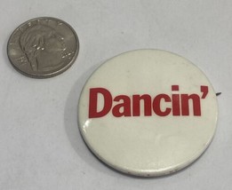 Vintage Dancin’ Straight Pin Button Domino Syosset NY Red White - $18.80