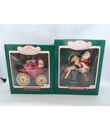 Lot Of 2 Hallmark The Wonderful Santacycle + Kringle Koach Handcrafted O... - $27.30 CAD