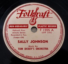 Tom Dickey&#39;s Orchestra - Sally Johnson / Steamboat Bill - Folkraft 12&quot; 78 F 1205 - £19.06 GBP
