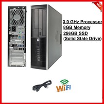 HP Elite 8200 PC Desktop WIFI Intel 3.00GHz 8GB RAM 256GB SSD w/ Windows... - £95.66 GBP