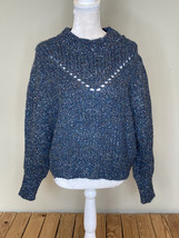 topshop NWOT women’s knit pullover sweater Size 8-10 Blue R1 - £12.11 GBP