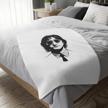 John Lennon Portrait Microfiber Velveteen Blanket, Music Beatles Legend Poster,  - £33.82 GBP+
