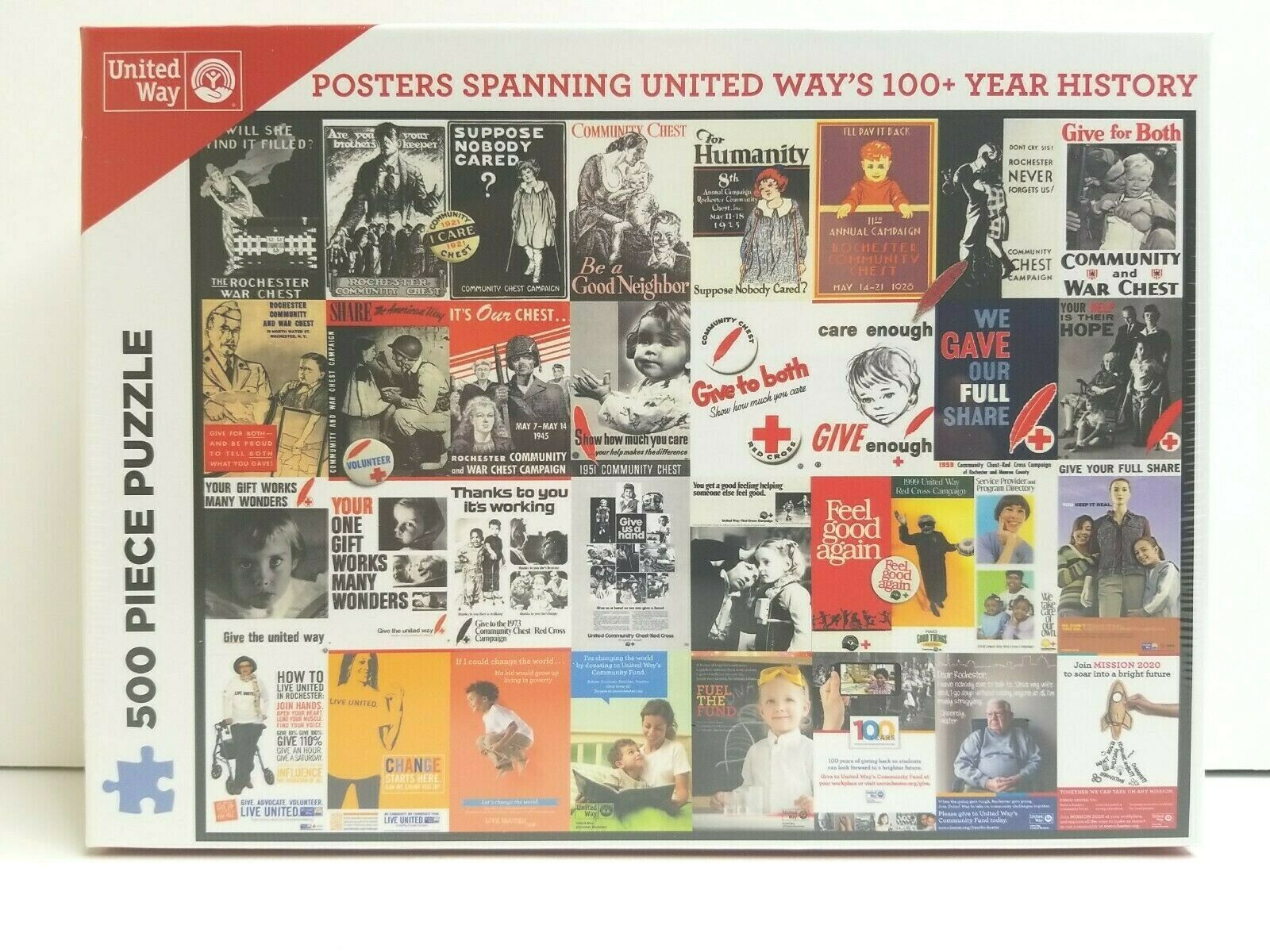 Primary image for Posters Spanning United Way 100 Year History 500 Pc Puzzle Eastman Fun Gift NEW
