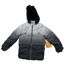 Member&#39;s Mark Boy&#39;s Wind Resistant Hooded Favorite Puffer Jacket Grey Black SZ 8 - £11.86 GBP