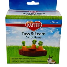 KAYTEE Toss &amp; Learn Carrots Games 4 wooden Pieces - £8.66 GBP