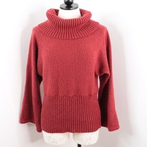 a.n.a. Women&#39;s L Rusty Red Cowl Neck Bell Sleeve Knit Dolman Pullover Sw... - £7.81 GBP