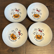 Hello Kitty Halloween Pasta Bowls 2023 Set Of 4 Spider Pumpkin New - $69.98