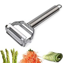 Julienne Peeler, Stainless Steel Vegetable Peeler, Double-Sided Blade Ve... - £22.29 GBP