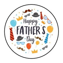 30 Father&#39;s Day Envelope Seals Labels Stickers 1.5&quot; Round Fathers - £5.98 GBP