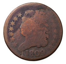 1809 1/2 Centavo Medio En About Bueno Ag Estado Worn Borde, 4 Dígitos Fecha - $1,024.14 MXN
