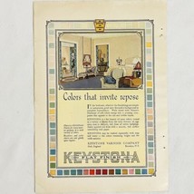 Vintage 1922 Keystona Varnish Company Paint Print Ad Hull England Brooklyn NY - £5.20 GBP