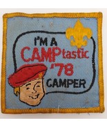 Boy Scout &quot;I&#39;m a CAMPtastic &#39;78 Camper&quot; Vintage 1978 Camp Patch - €21,32 EUR