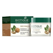 Biotique Bio Walnut Purifying and Polishing Scrub 50 gm Normal to Dry Skin Face - £17.47 GBP