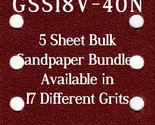 Bosch GSS18V-40N - 1/4 Sheet - 17 Grits - No-Slip - 5 Sandpaper Bulk Bun... - £3.95 GBP