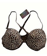 Hers By Herman Bra Brown Leopard Print Size 38B Front Close Cross Back New - $19.17 CAD