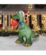 Gemmy  Holiday Time 10ft Giant T-Rex  Dinosaur Christmas Airblown Inflat... - £76.86 GBP
