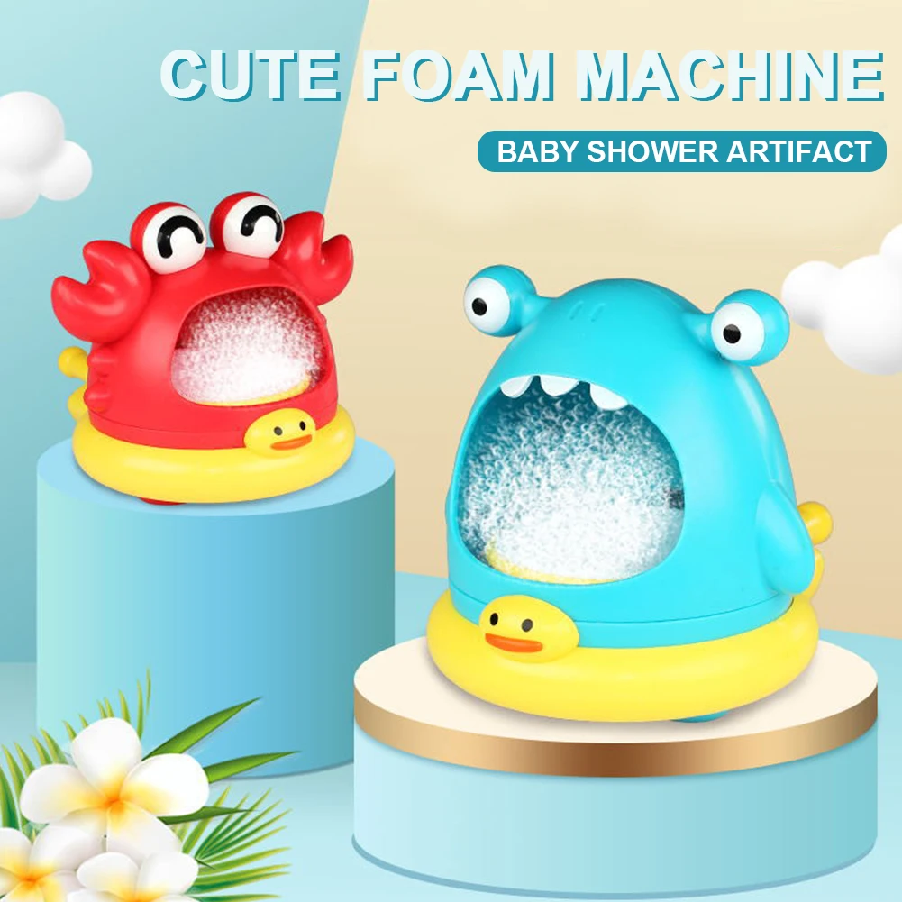 Ble baby bath toys cute cartoon shark and crab bathroom swimming pool toys outdoor foam thumb200