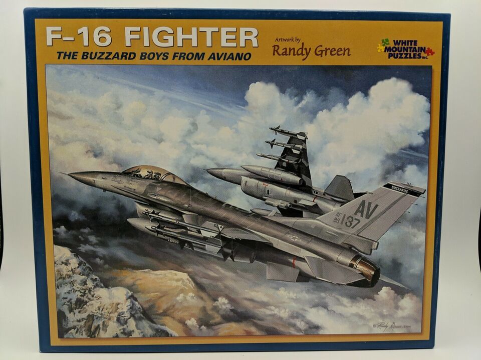 White Mountain F-16 Fighter Buzzard Boys From Aviano - 1000 Piece Jigsaw Puzzle - $28.04