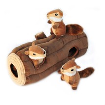 ZippyPaws Zippy Burrow Dog Toy Chipmunks Log 1ea/XL - £30.02 GBP