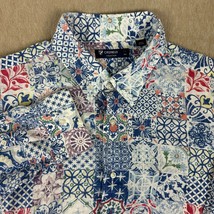 Cremieux Camargue Mosaic Multicolor Mens 2XL Long Sleeve Button Linen Shirt - $27.76