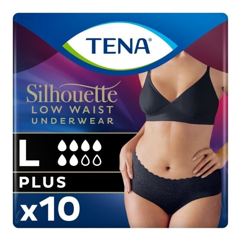 TENA Lady Silhouette Pants Normal Black Large - Pack of 10 (Incontinence... - $13.20