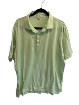 Peter Millar Mens Summer Comfort Green Micro Striped Polo Shirt Short Sleeve Xl - £18.89 GBP